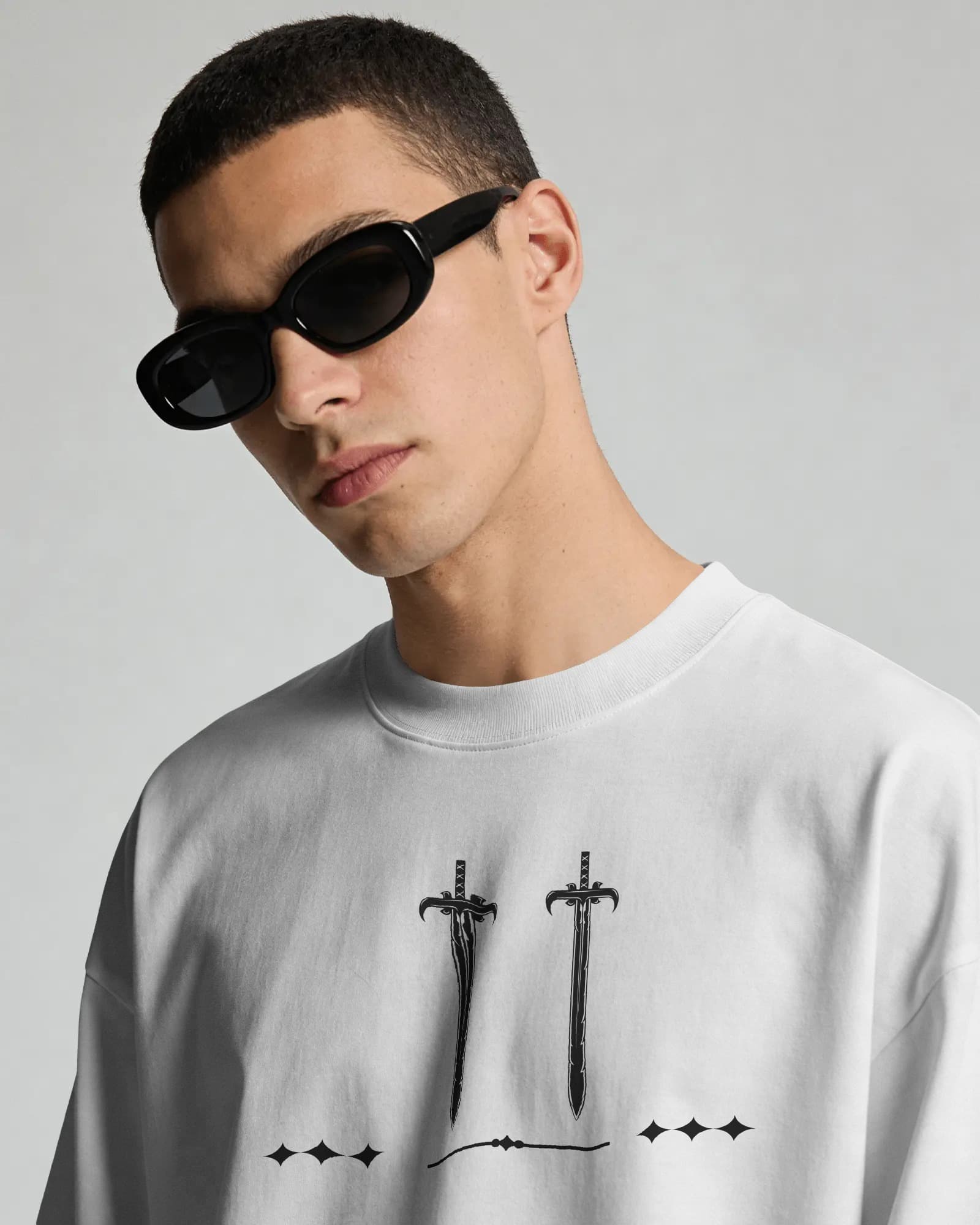 Frenzzy's Unisex Oversized Tee - French Thick Cotton : Dark Wing Edition