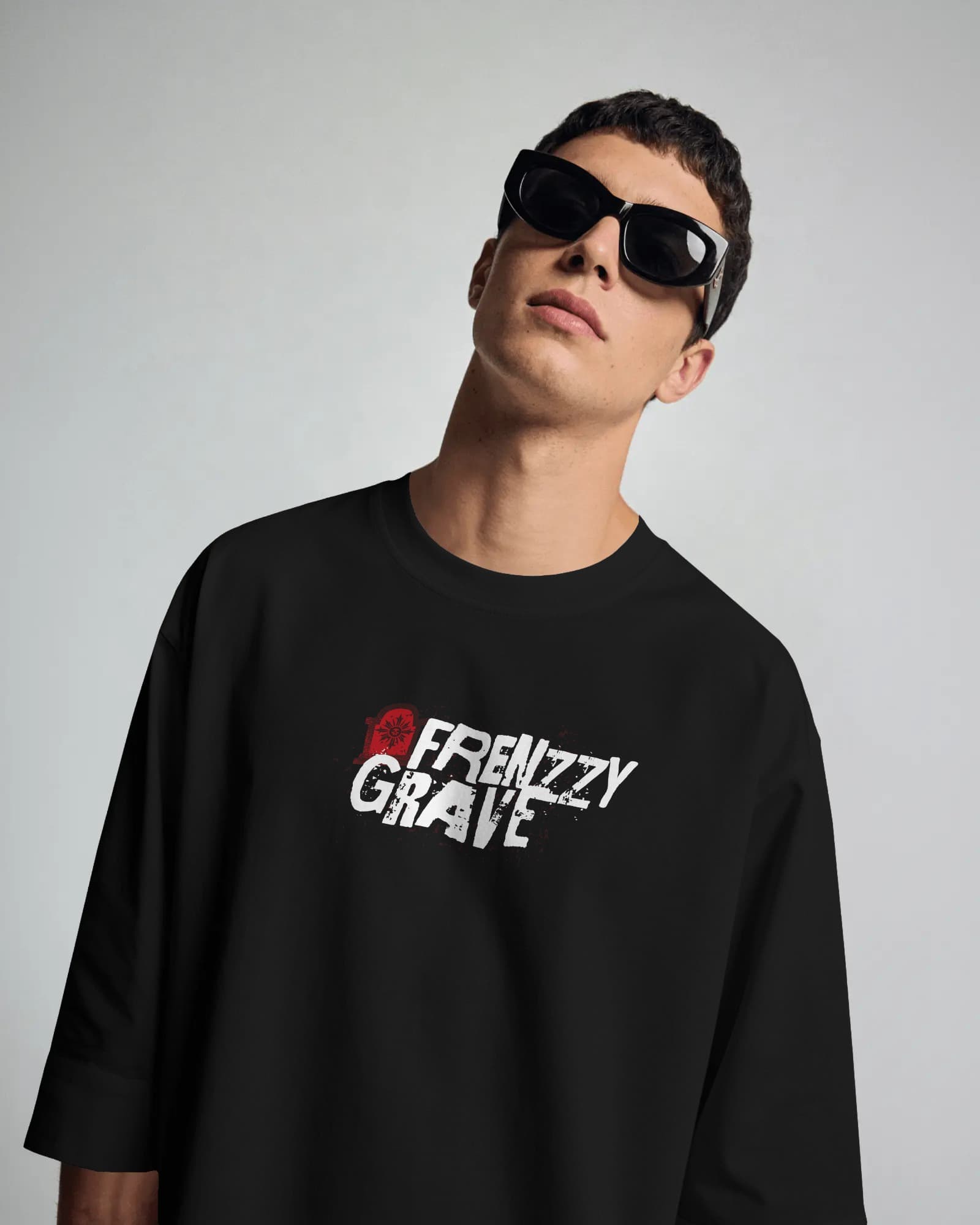 Frenzzy's Unisex Oversized Tee - French Thick Cotton : Grave Edition